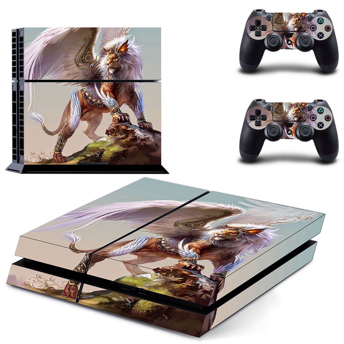 Winged Lion decal skin sticker for PS4 console and controllers
