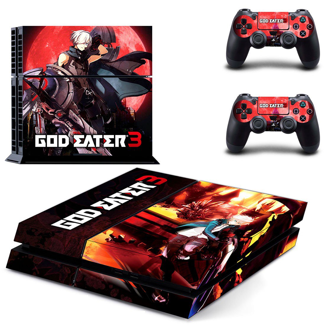 God Eater 3 decal skin sticker for PS4 console and controllers