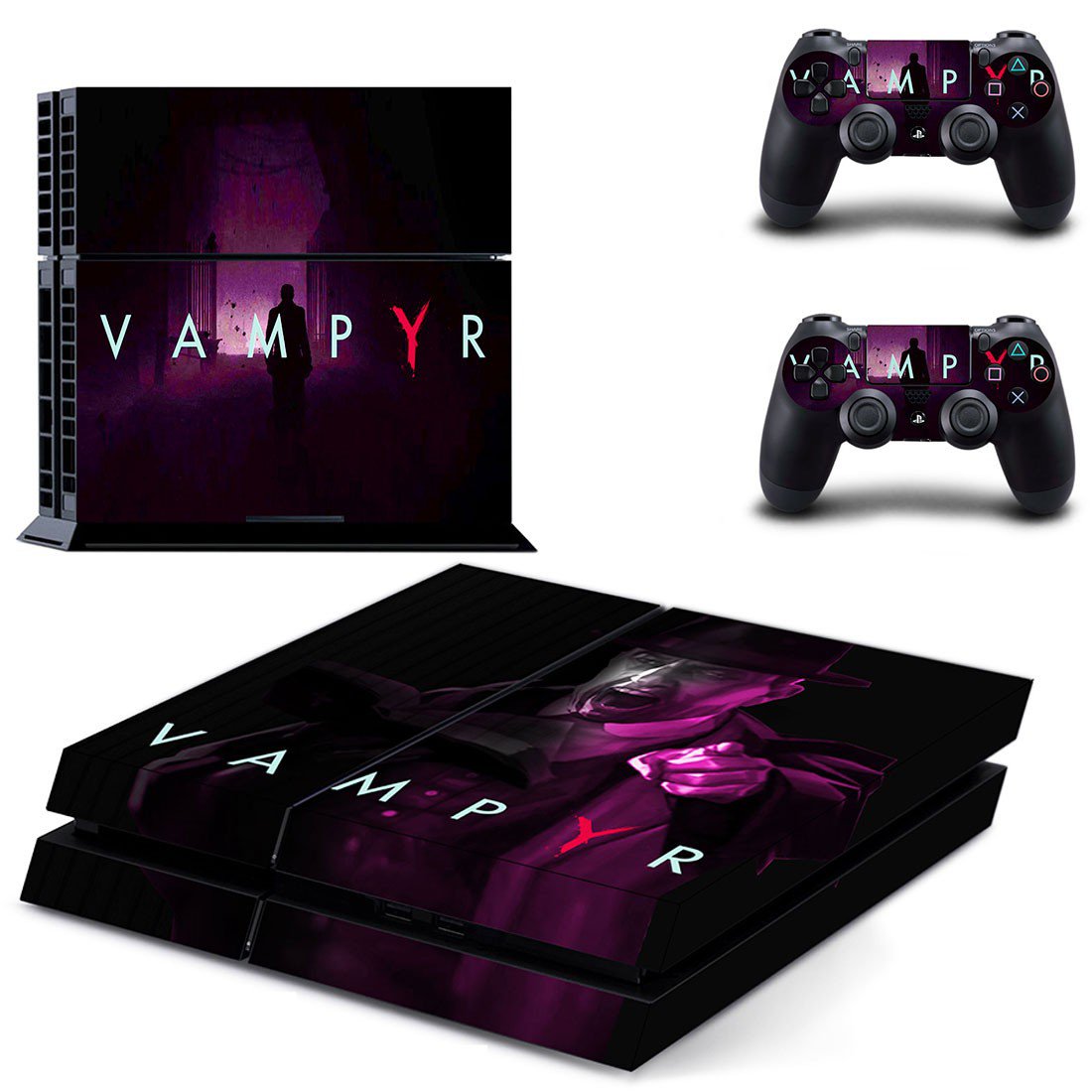 Vampyr decal skin sticker for PS4 console and controllers