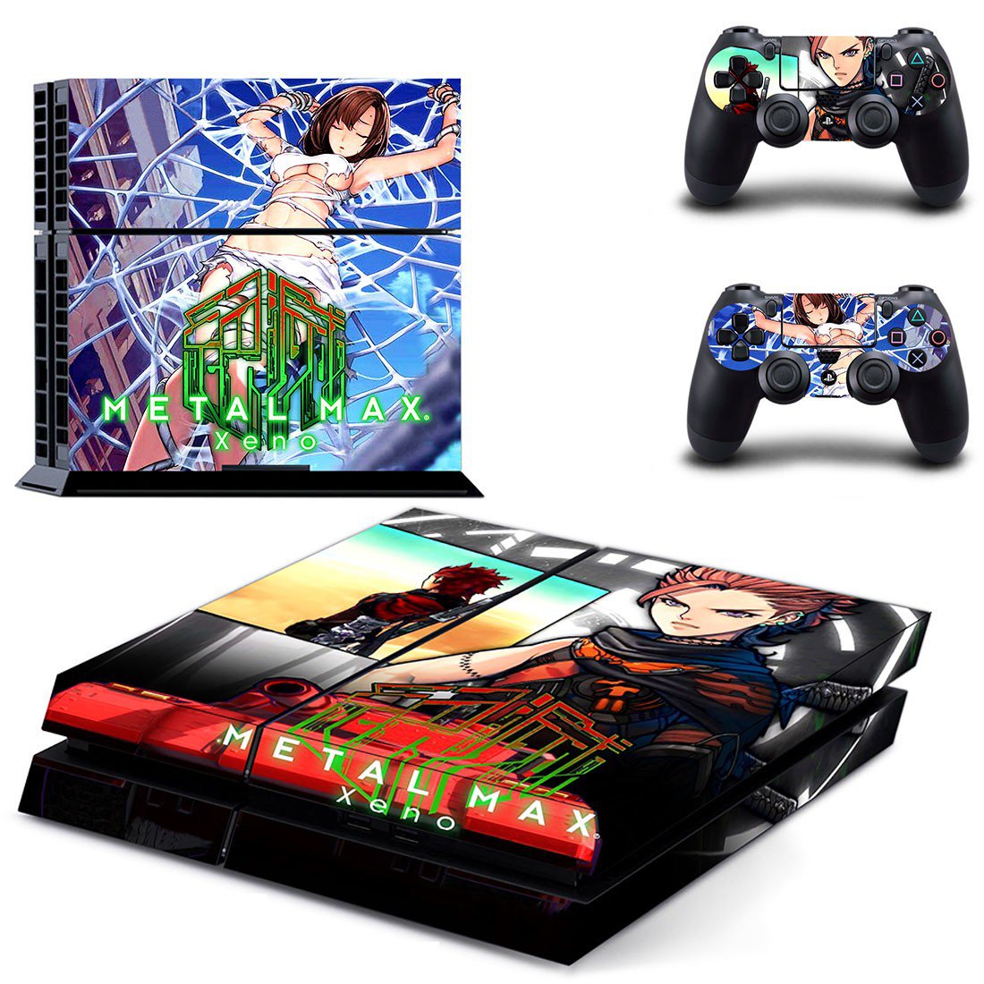 Metal Max Xeno decal skin sticker for PS4 console and controllers