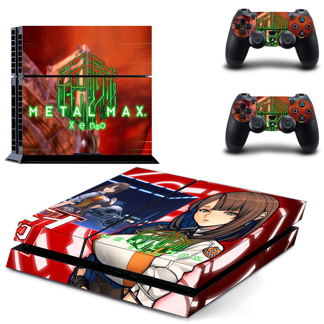 Metal Max Xeno decal skin sticker for PS4 console and controllers