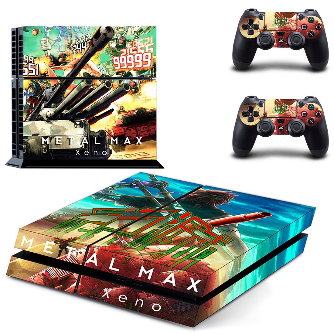 Metal Max Xeno decal skin sticker for PS4 console and controllers
