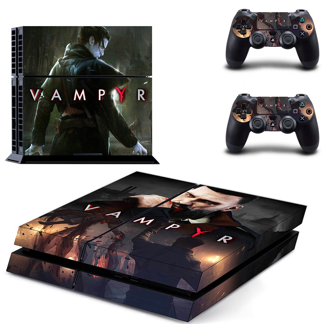 Vampyr decal skin sticker for PS4 console and controllers