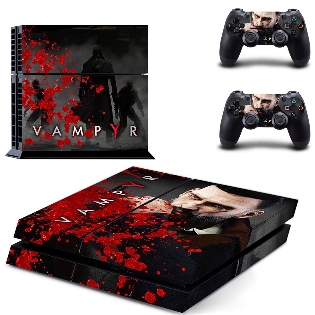 Vampyr decal skin sticker for PS4 console and controllers