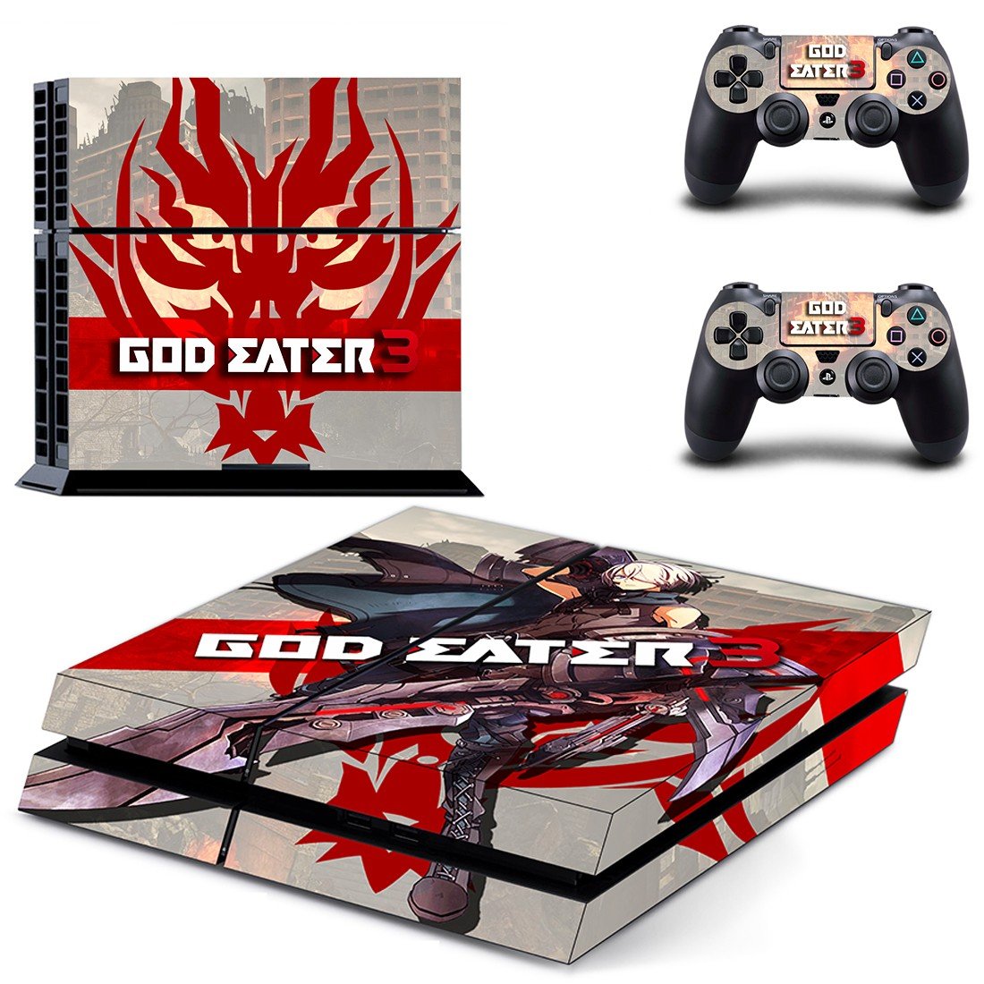 God Eater 3 decal skin sticker for PS4 console and controllers