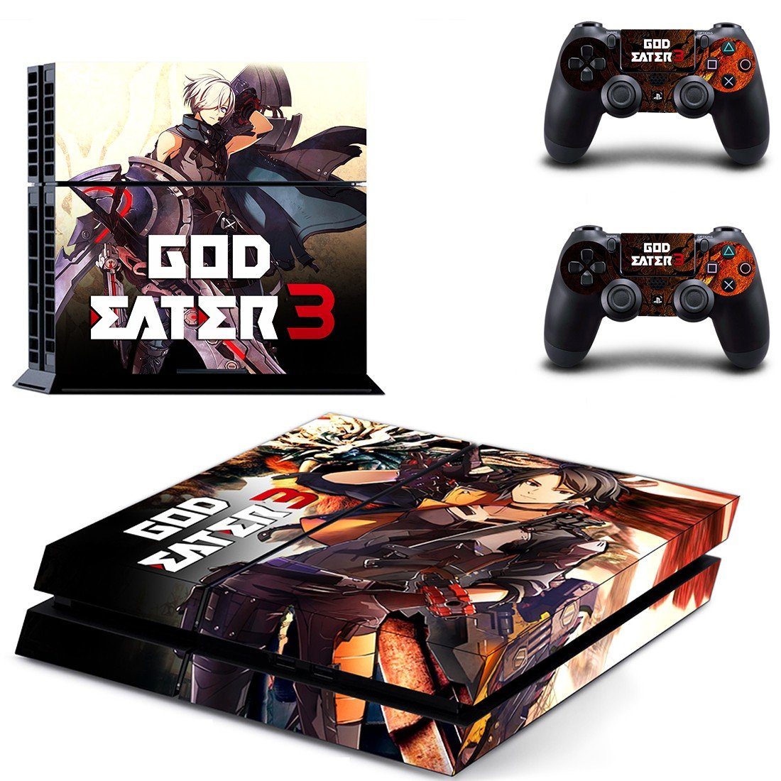 God Eater 3 decal skin sticker for PS4 console and controllers