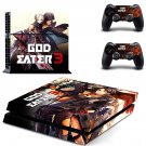God Eater 3 decal skin sticker for PS4 console and controllers
