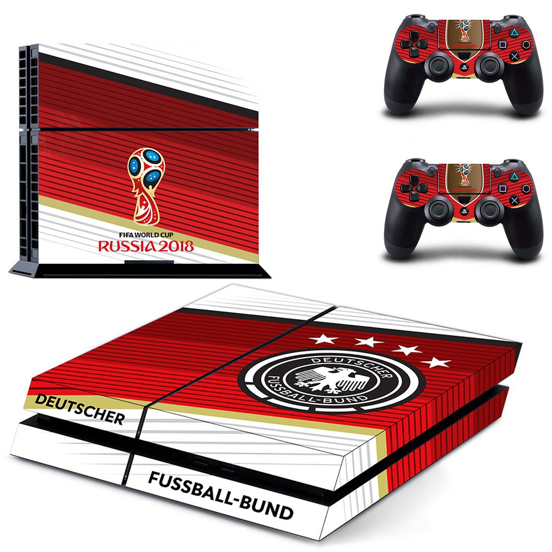 2018 FIFA World Cup Deutscher decal skin sticker for PS4 console and controllers