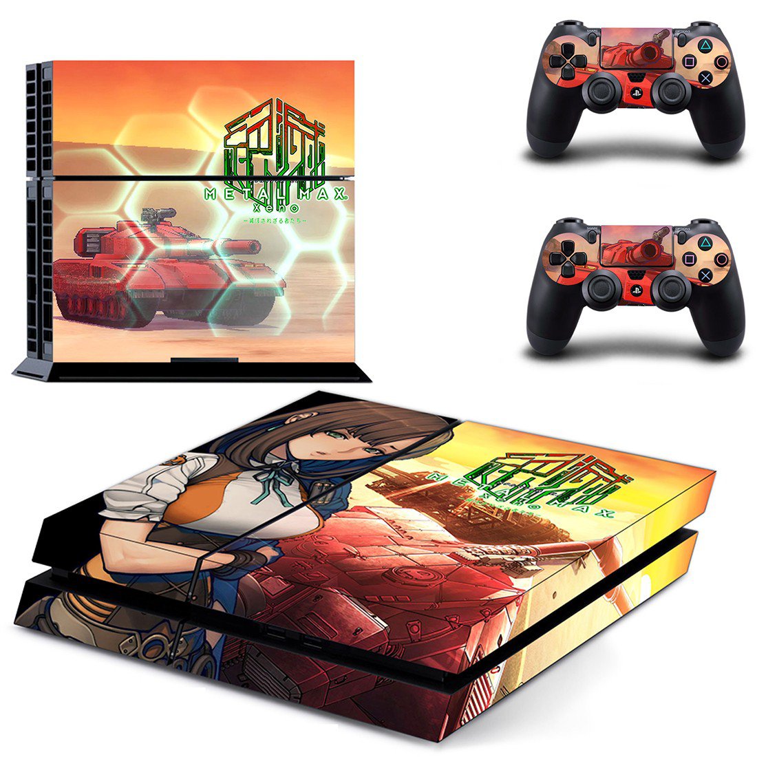 Metal Max Xeno decal skin sticker for PS4 console and controllers
