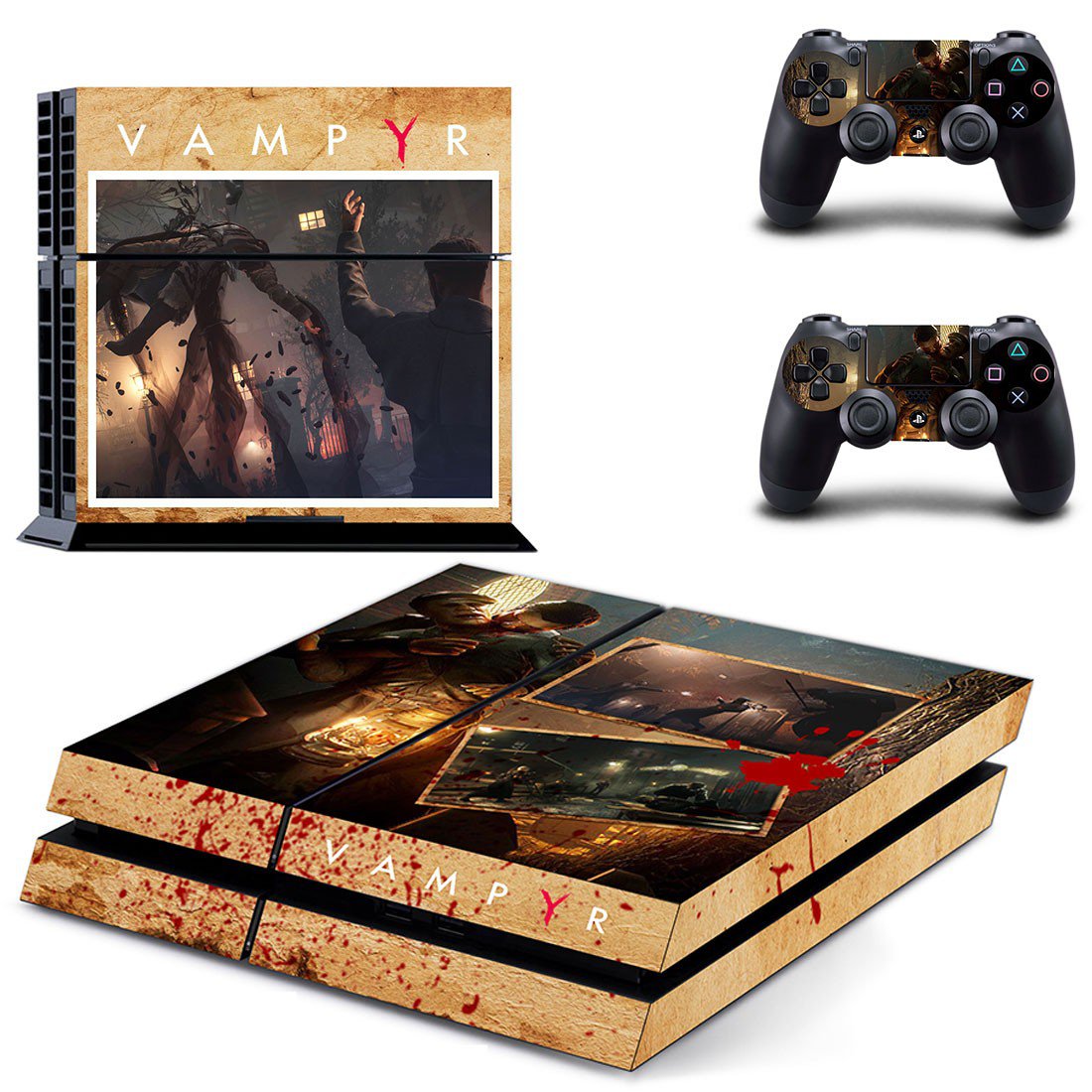Vampyr decal skin sticker for PS4 console and controllers