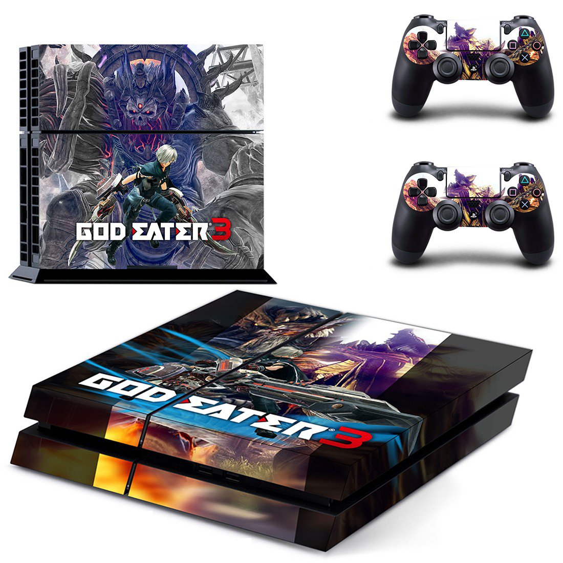 God Eater 3 decal skin sticker for PS4 console and controllers