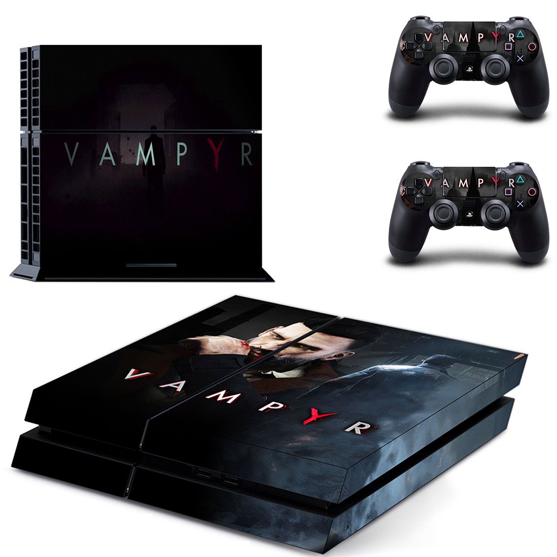 Vampyr decal skin sticker for PS4 console and controllers