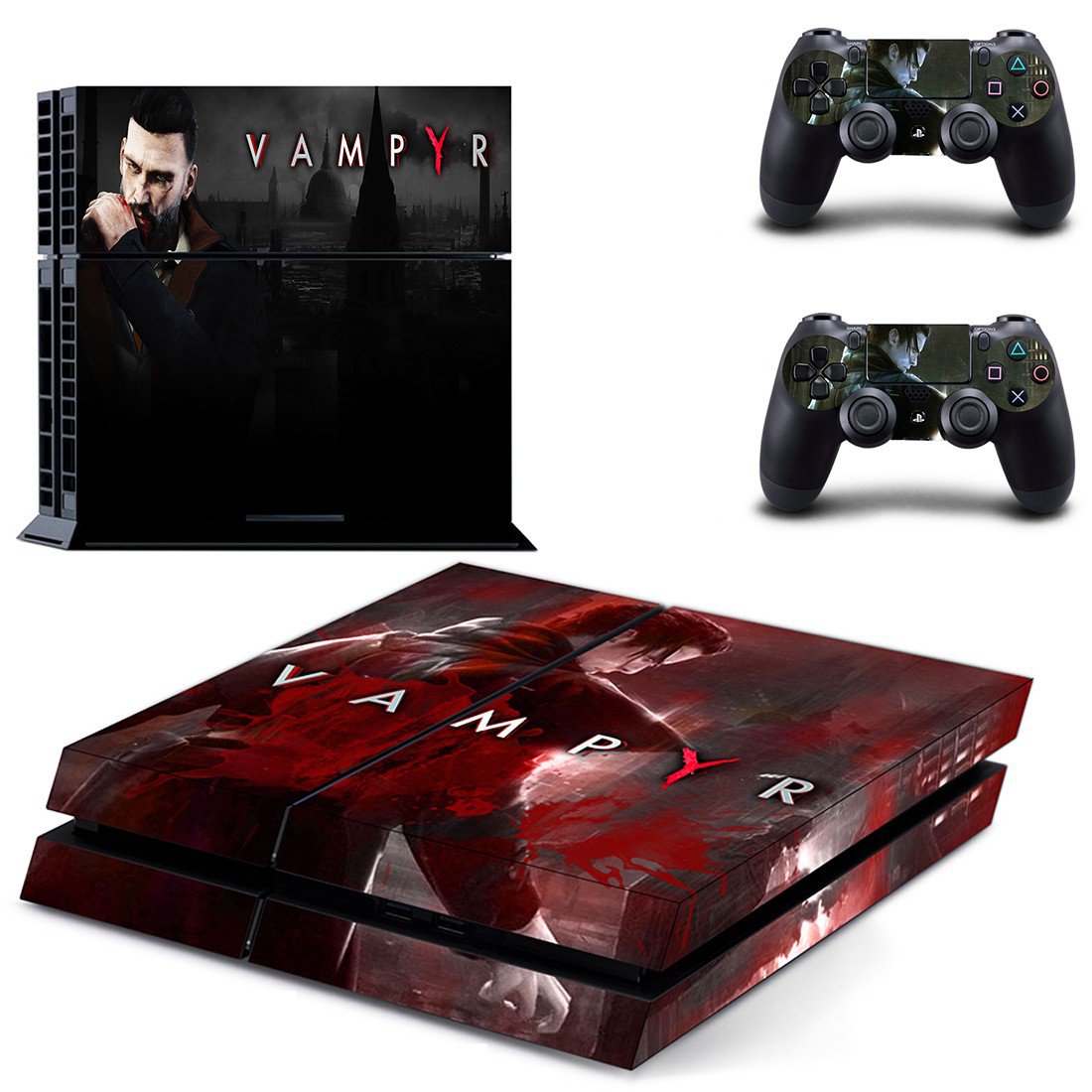 Vampyr decal skin sticker for PS4 console and controllers
