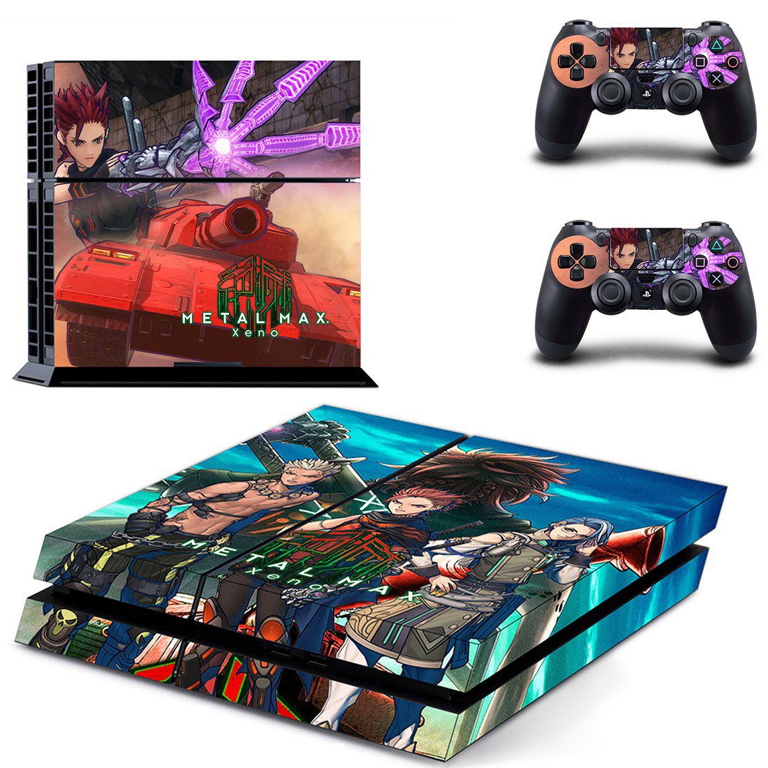 Metal Max Xeno decal skin sticker for PS4 console and controllers