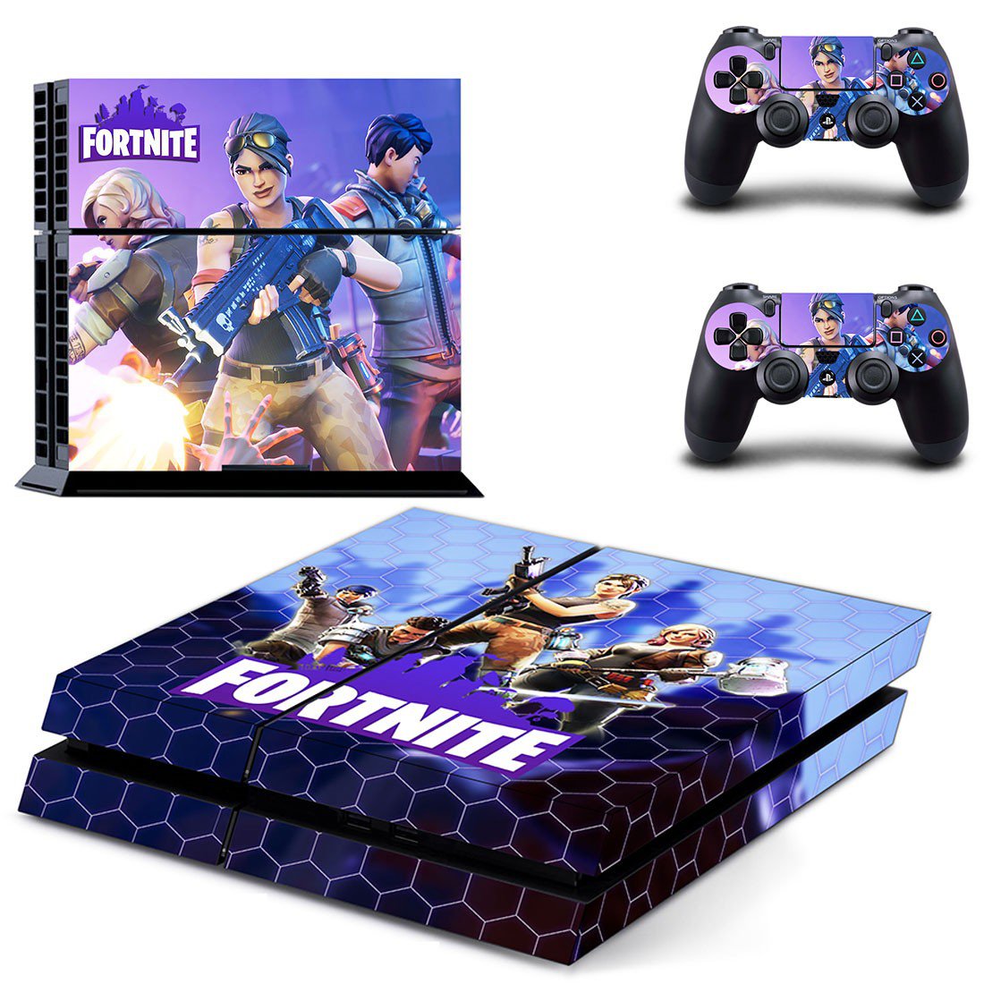 Fortnite decal skin sticker for PS4 console and controllers