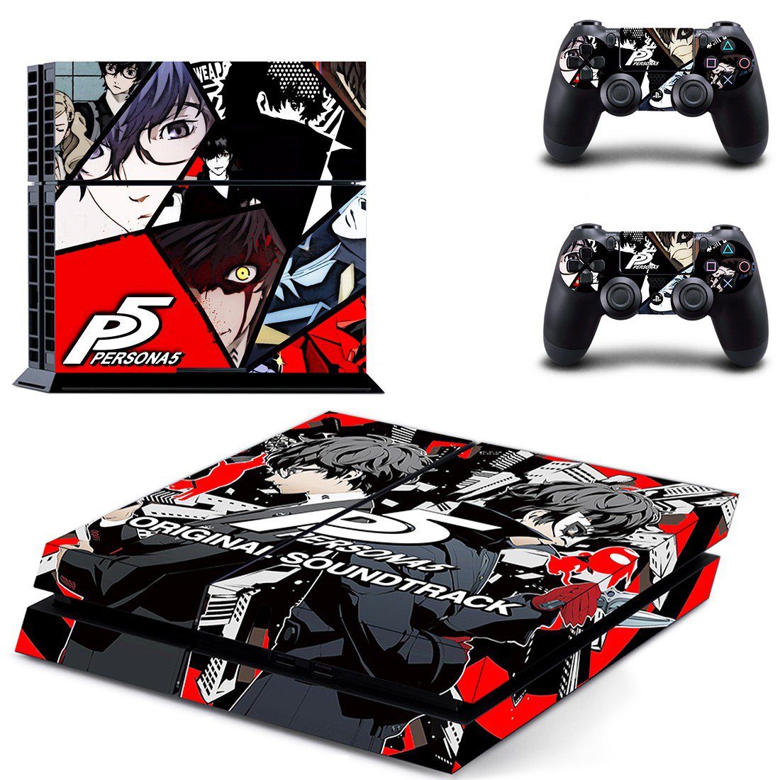 Persona 5 decal skin sticker for PS4 console and controllers