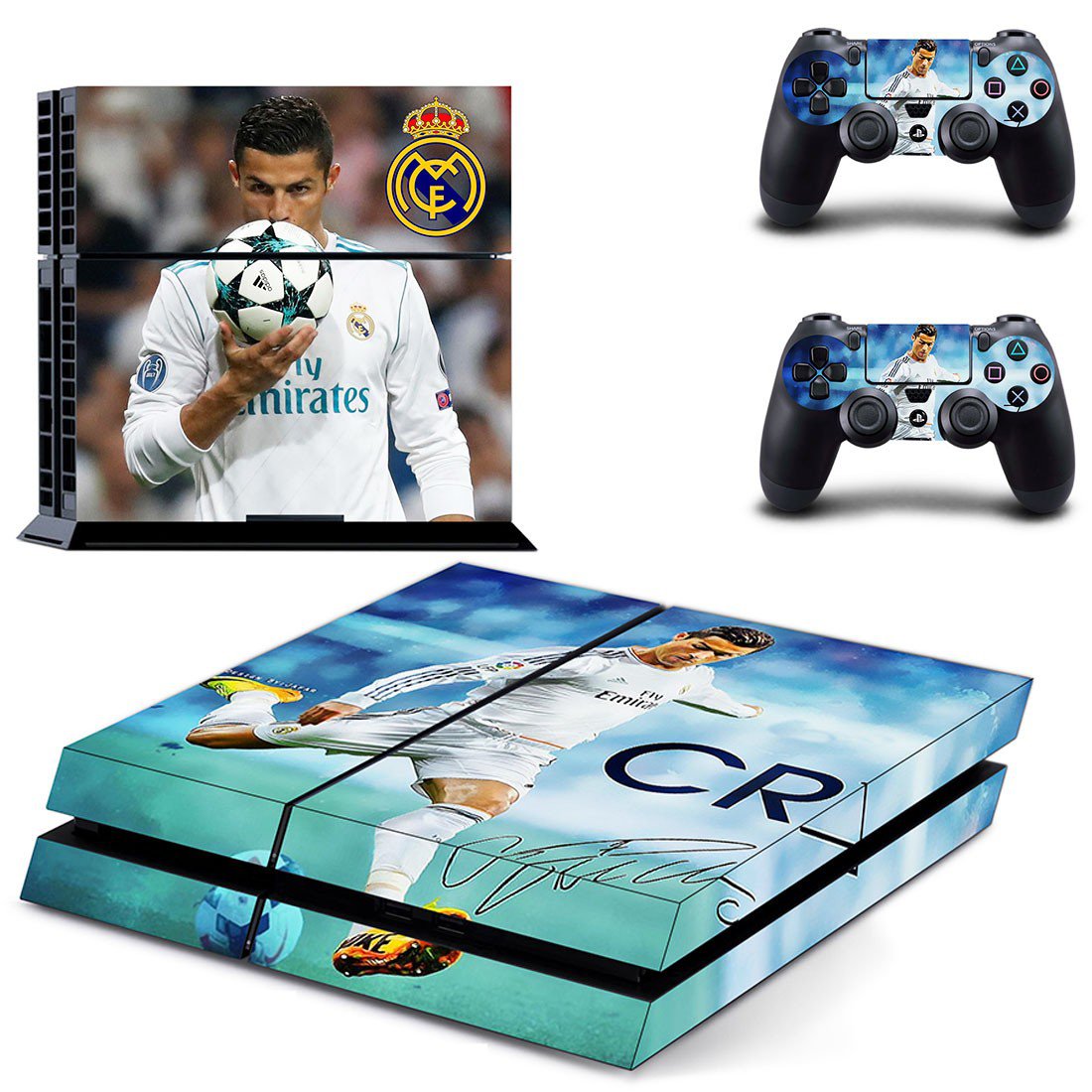 Cristiano Ronaldo decal skin sticker for PS4 console and controllers