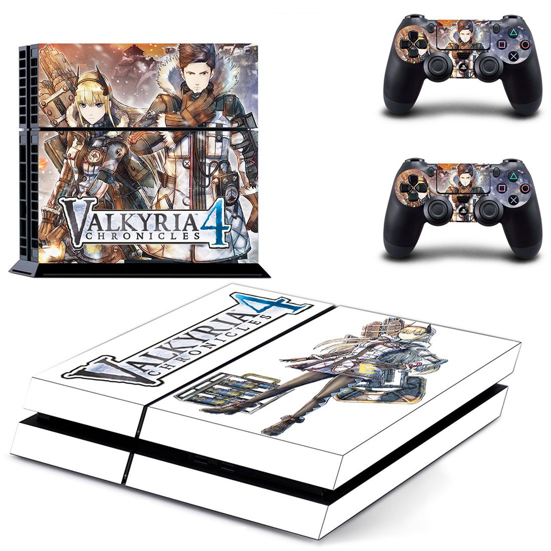 Valkyria Chronicles 4 decal skin sticker for PS4 console and controllers
