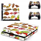 Fast food decal skin sticker for PS4 console and controllers