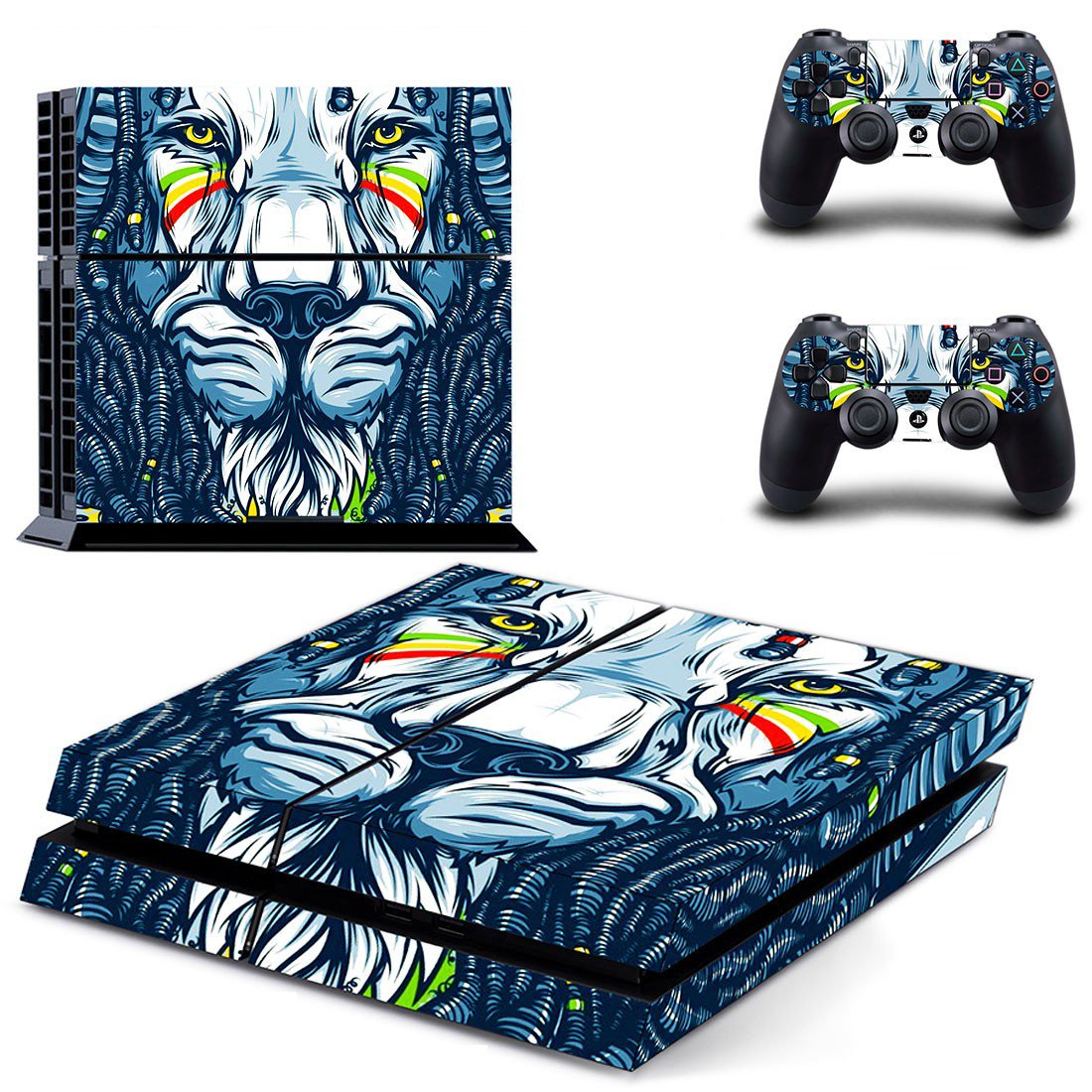Lion Wallpaper decal skin sticker for PS4 console and controllers