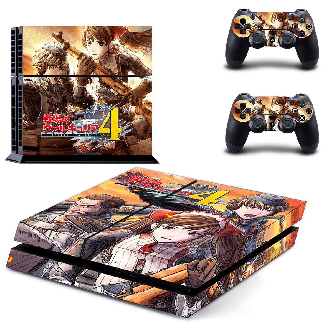 Valkyria Chronicles 4 decal skin sticker for PS4 console and controllers