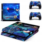 Mega man 11 decal skin sticker for PS4 console and controllers
