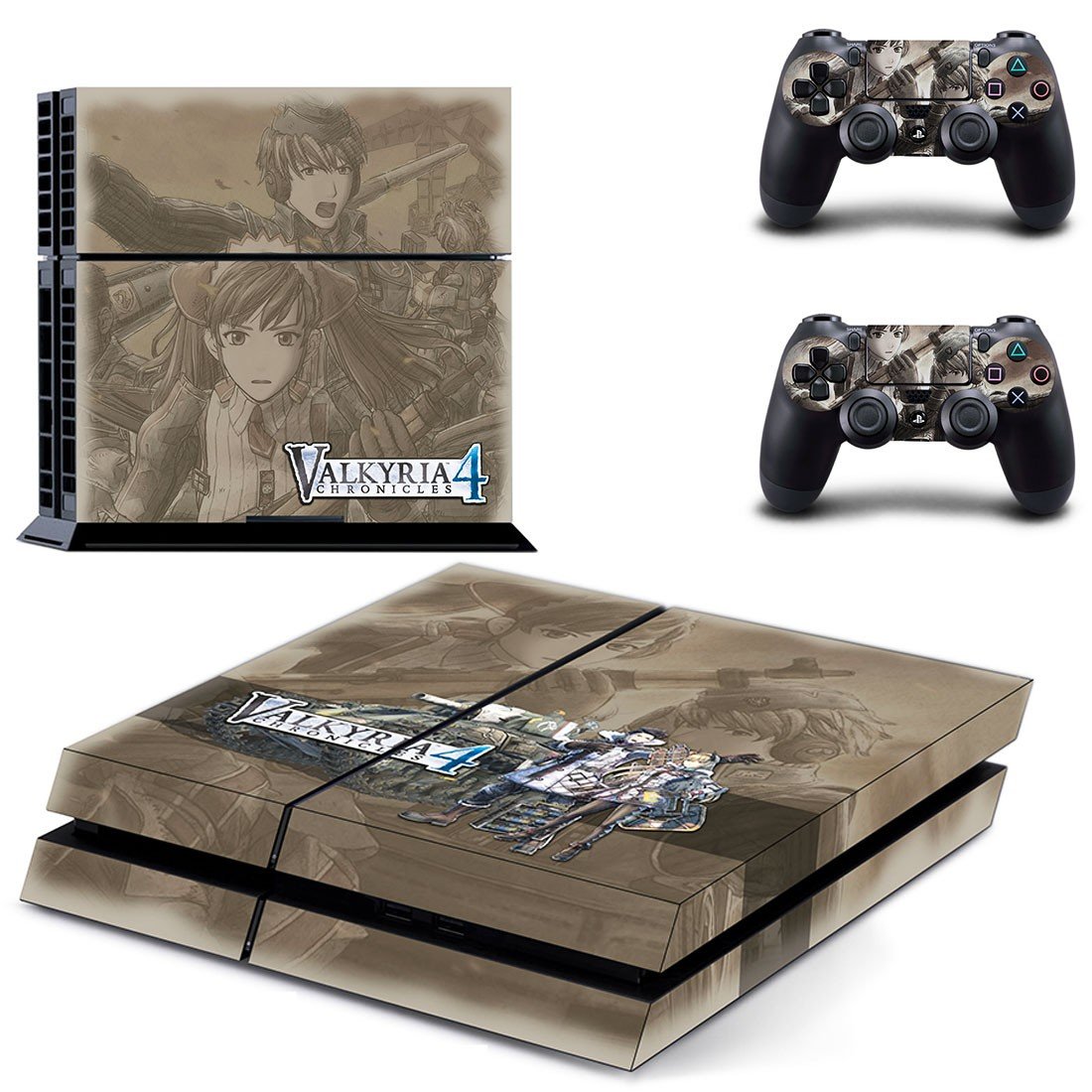 Valkyria Chronicles 4 decal skin sticker for PS4 console and controllers