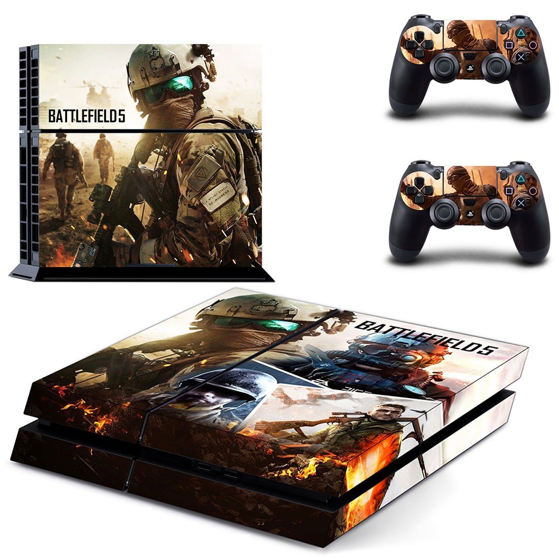 Battlefield 5 decal skin sticker for PS4 console and controllers