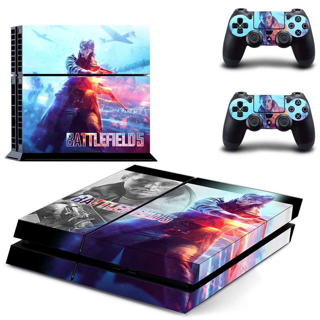 Battlefield 5 decal skin sticker for PS4 console and controllers