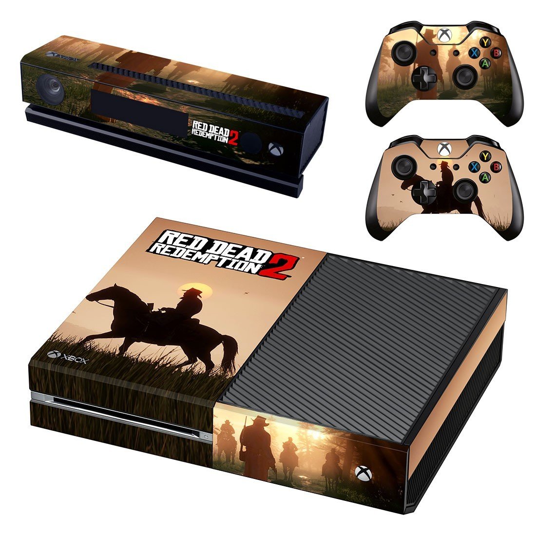 Red Dead Redemption 2 decal skin sticker for Xbox One console and controllers