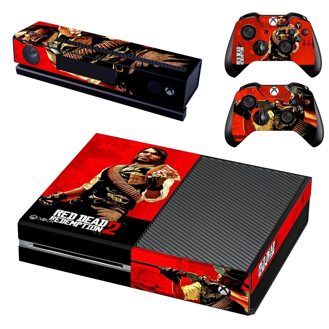 Red Dead Redemption 2 decal skin sticker for Xbox One console and controllers