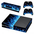 Blue fire flame decal skin sticker for Xbox One console and controllers