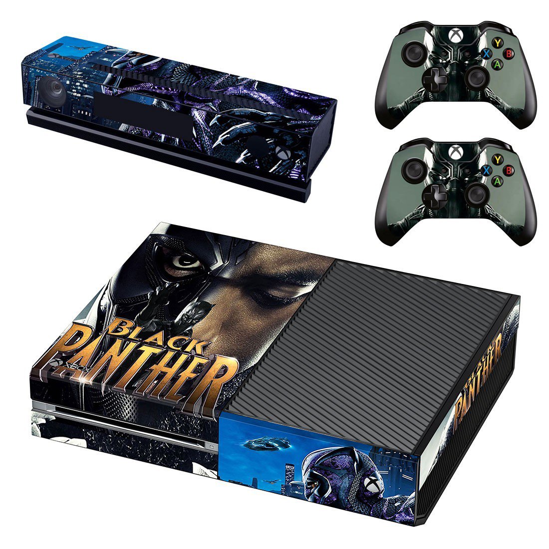 Black Panther decal skin sticker for Xbox One console and controllers