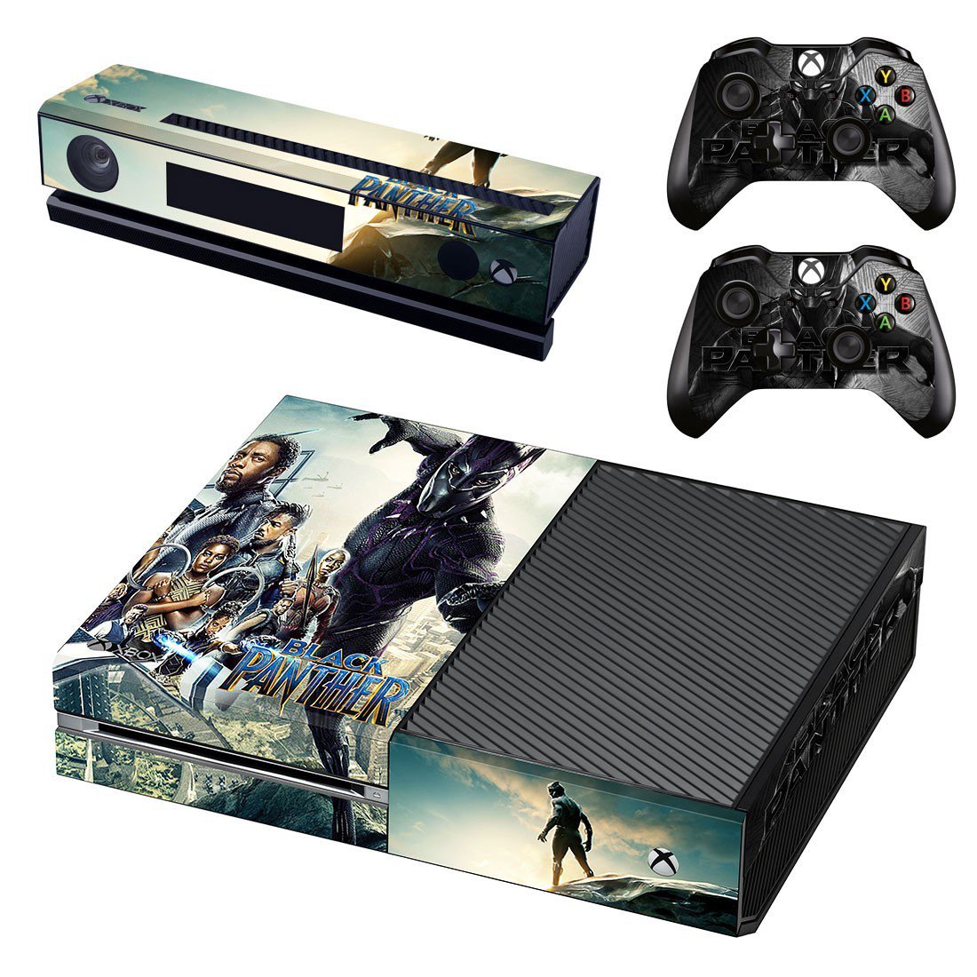 Black Panther decal skin sticker for Xbox One console and controllers
