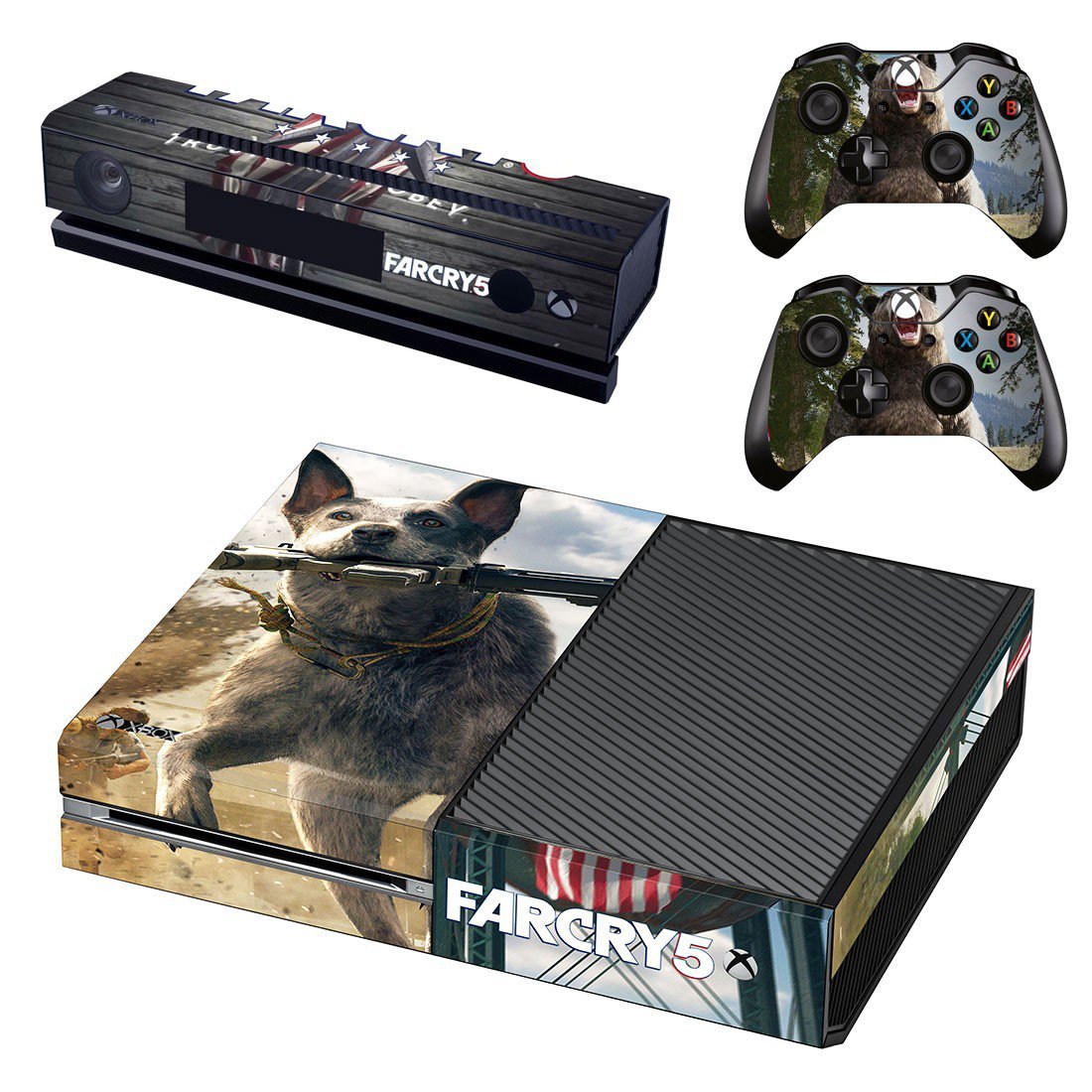 Far Cry 5 decal skin sticker for Xbox One console and controllers