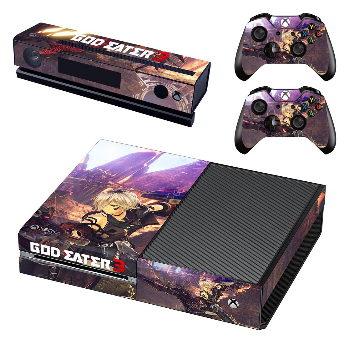 God Eater 3 decal skin sticker for Xbox One console and controllers