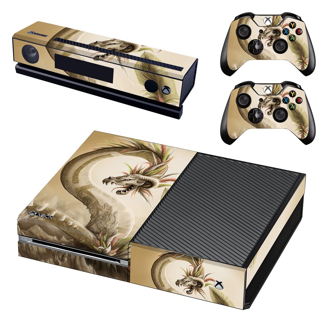 Quetzalcoatl Digital Art decal skin sticker for Xbox One console and controllers