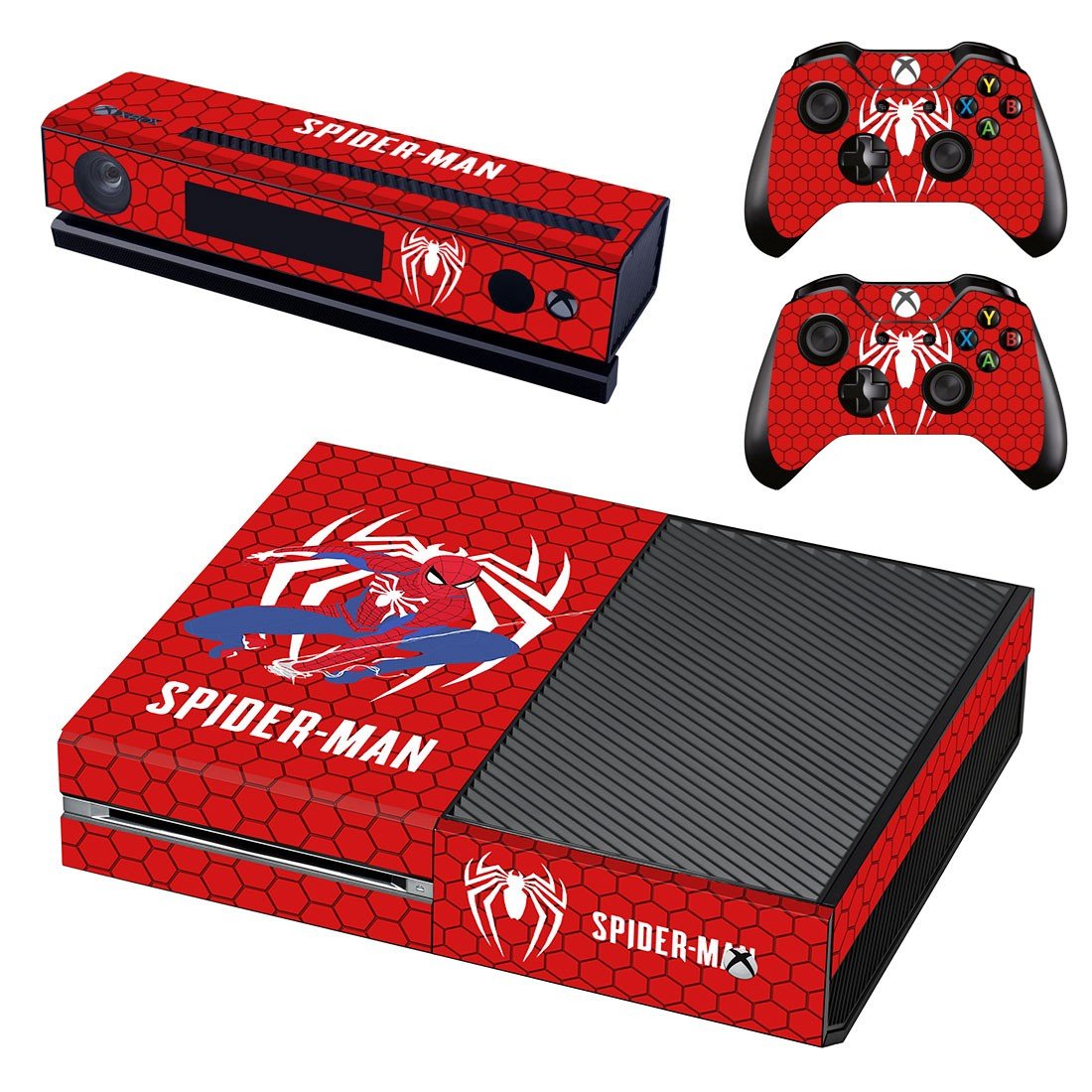 Spider Man decal skin sticker for Xbox One console and controllers