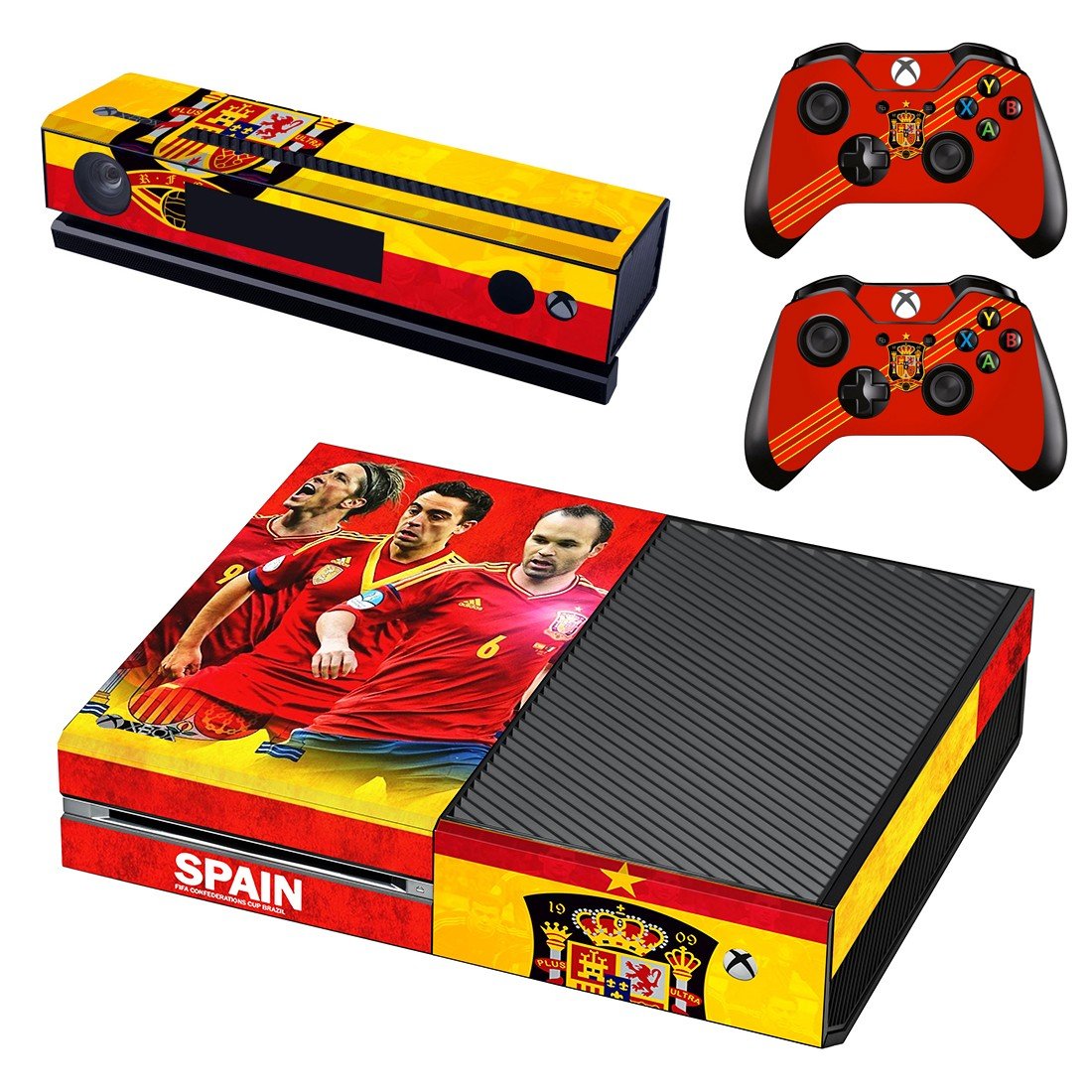 Spain National FT decal skin sticker for Xbox One console and controllers