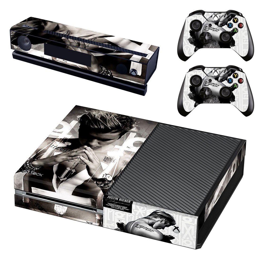 Justin Bieber decal skin sticker for Xbox One console and controllers