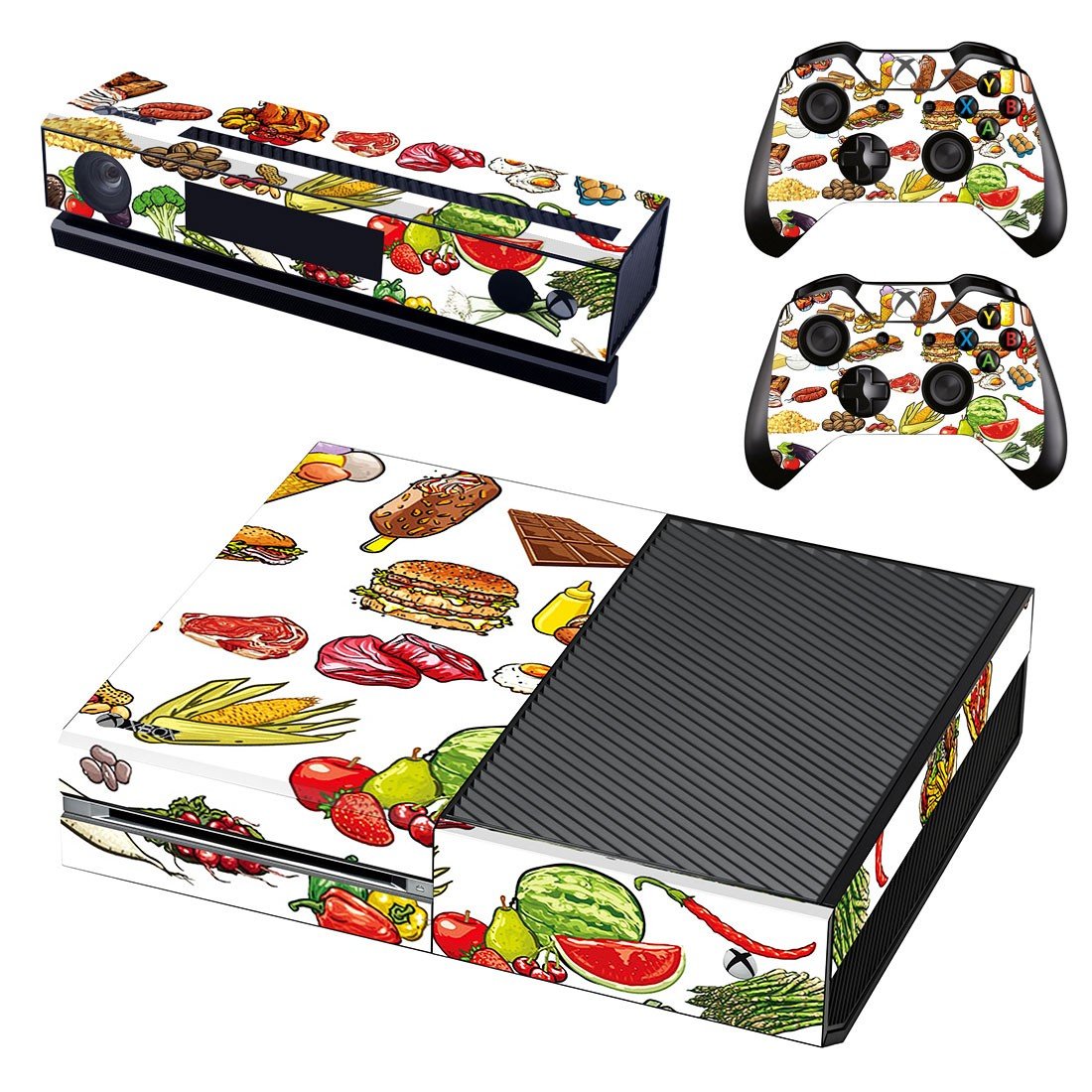 Fast food decal skin sticker for Xbox One console and controllers
