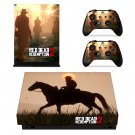 Red Dead Redemption 2 decal skin sticker for Xbox One X console and controllers
