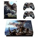 Monster Hunter world decal skin sticker for Xbox One X console and controllers