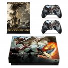 Monster Hunter world decal skin sticker for Xbox One X console and controllers