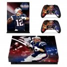 Tom Brady Quarterback decal skin sticker for Xbox One X console and controllers