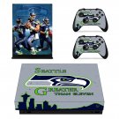 Seattle black hawk decal skin sticker for Xbox One X console and controllers