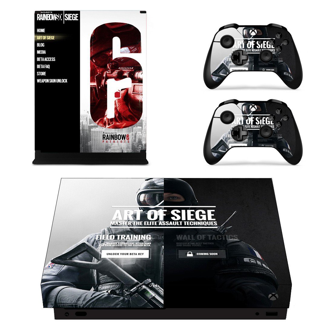 Tom Clancy's Rainbow Six Siege decal skin sticker for Xbox One X console and controllers