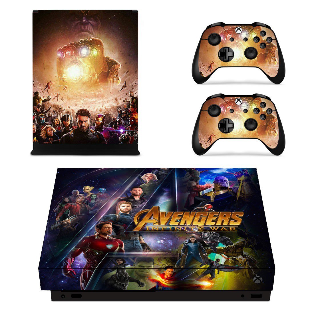 Avengers infinity war decal skin sticker for Xbox One X console and controllers