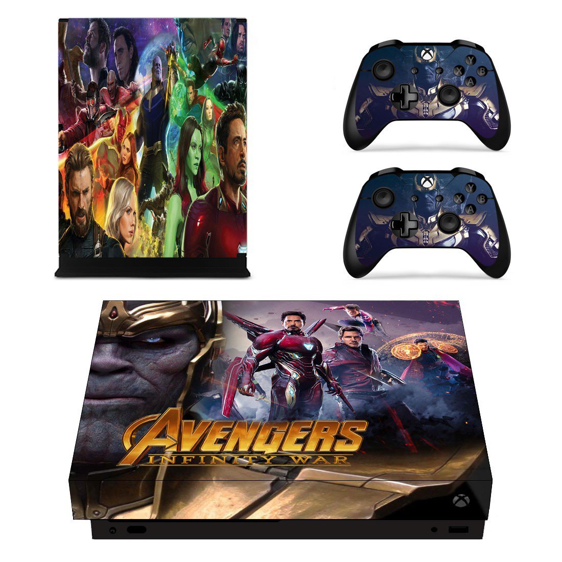 Avengers infinity war decal skin sticker for Xbox One X console and controllers