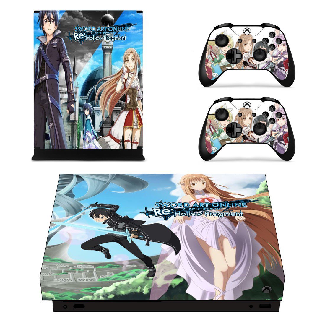 Sword Art Online Hollow Fragment decal skin sticker for Xbox One X console and controllers
